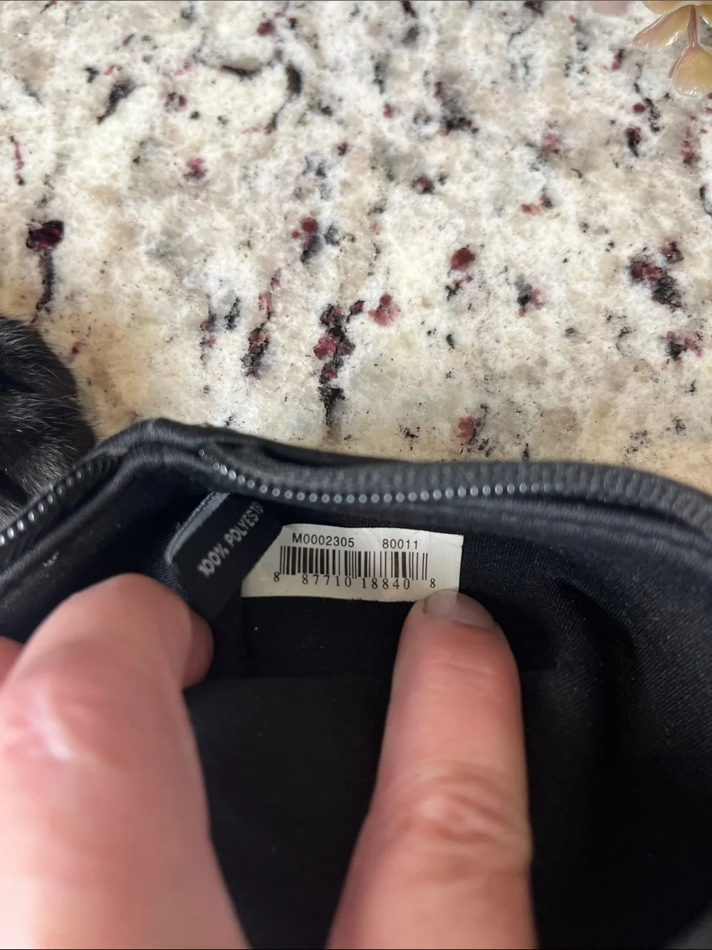 Marc Jacobs Black and White Logo Wristlet Pouch